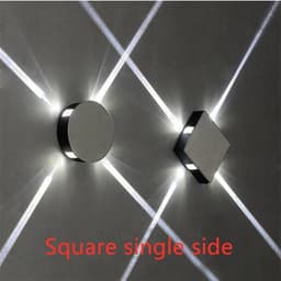 image-Modern simple square round LED aluminum wall light