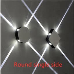 image-Modern simple square round LED aluminum wall light