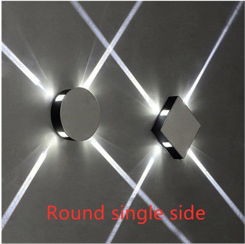 image-Modern simple square round LED aluminum wall light