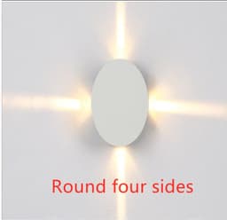 image-Modern simple square round LED aluminum wall light