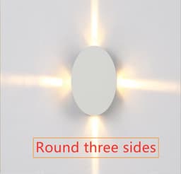 image-Modern simple square round LED aluminum wall light