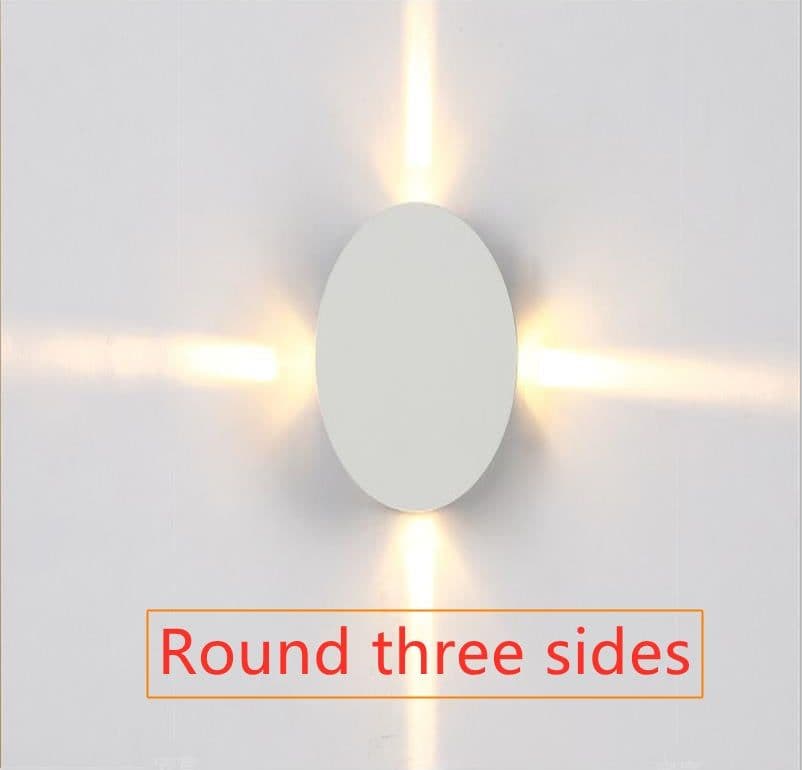 image-Modern simple square round LED aluminum wall light