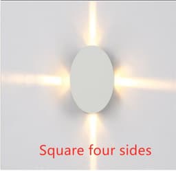 image-Modern simple square round LED aluminum wall light