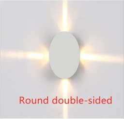 image-Modern simple square round LED aluminum wall light