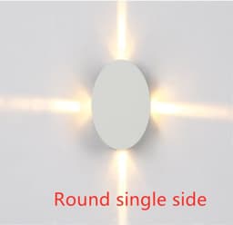 image-Modern simple square round LED aluminum wall light