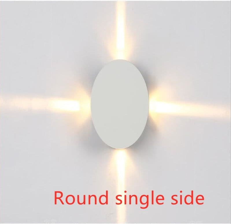 image-Modern simple square round LED aluminum wall light
