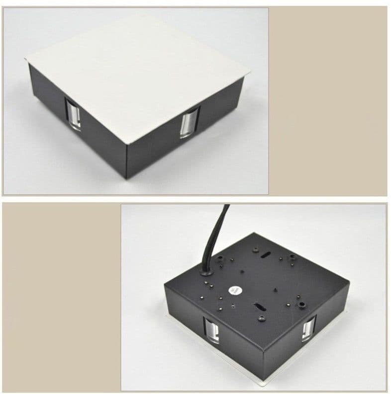 image-Modern simple square round LED aluminum wall light