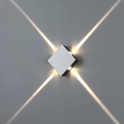 image-Modern simple square round LED aluminum wall light