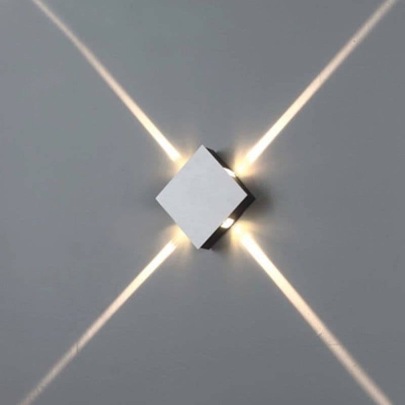 image-Modern simple square round LED aluminum wall light