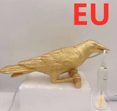 image-Creative Auspicious Bird Resin Wall Lamp Decoration
