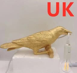 image-Creative Auspicious Bird Resin Wall Lamp Decoration