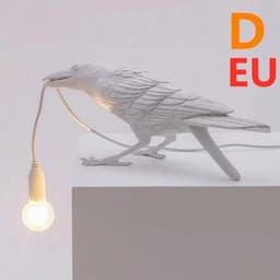 image-Creative Auspicious Bird Resin Wall Lamp Decoration