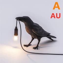image-Creative Auspicious Bird Resin Wall Lamp Decoration