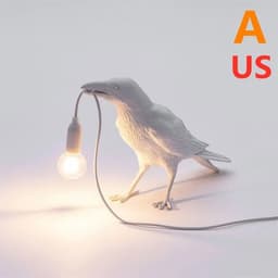 image-Creative Auspicious Bird Resin Wall Lamp Decoration