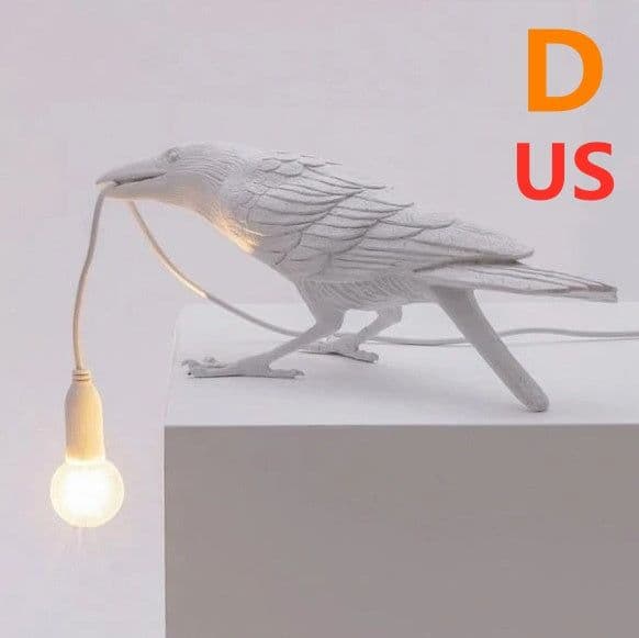 image-Creative Auspicious Bird Resin Wall Lamp Decoration