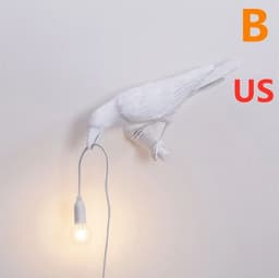 image-Creative Auspicious Bird Resin Wall Lamp Decoration