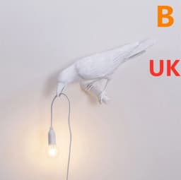 image-Creative Auspicious Bird Resin Wall Lamp Decoration