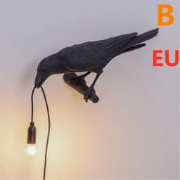 image-Creative Auspicious Bird Resin Wall Lamp Decoration
