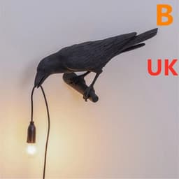 image-Creative Auspicious Bird Resin Wall Lamp Decoration