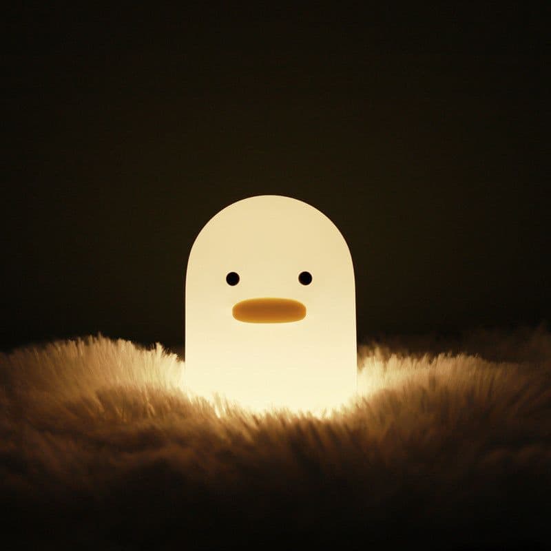 image-Nordic Cute Lovely Cartoon Dull Duck Led Night Light Silicone USB Charging NightLight Holiday Gifts Kids Room Bedside Bedroom