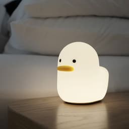 image-Nordic Cute Lovely Cartoon Dull Duck Led Night Light Silicone USB Charging NightLight Holiday Gifts Kids Room Bedside Bedroom