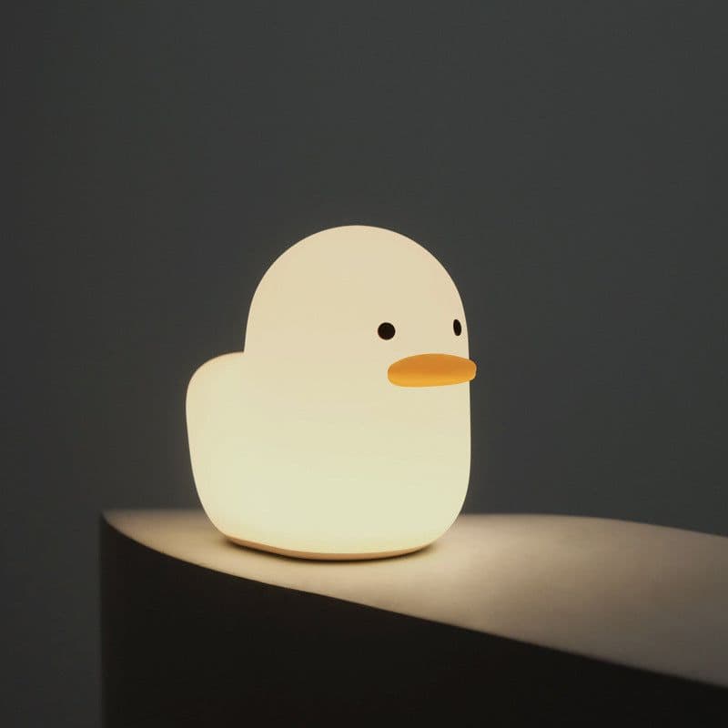 image-Nordic Cute Lovely Cartoon Dull Duck Led Night Light Silicone USB Charging NightLight Holiday Gifts Kids Room Bedside Bedroom