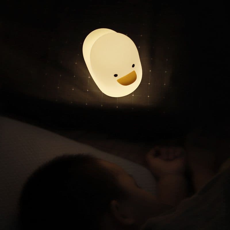 image-Nordic Cute Lovely Cartoon Dull Duck Led Night Light Silicone USB Charging NightLight Holiday Gifts Kids Room Bedside Bedroom