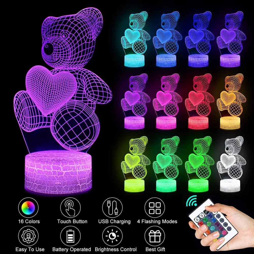 image-3D Lamp Acrylic USB LED Night Lights Neon Sign Lamp Xmas Christmas Decorations For Home Bedroom Birthday Decor Valentines Day Gifts