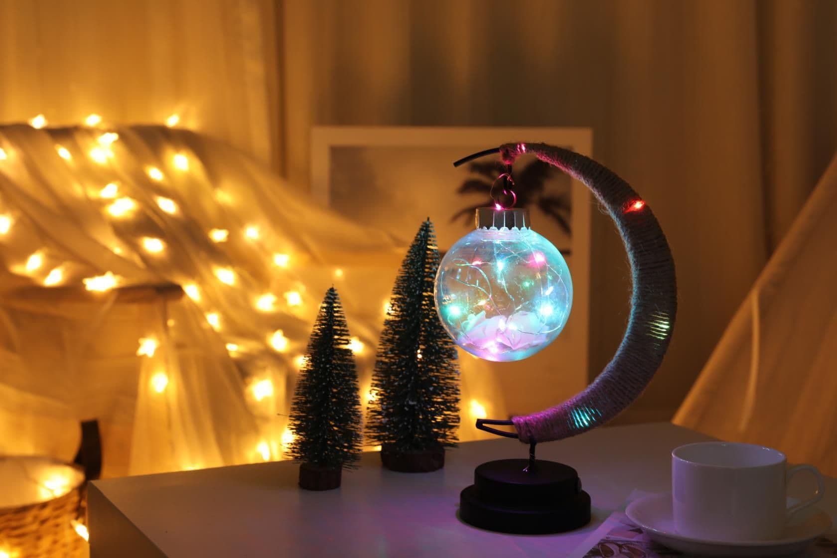 image-LED moon ball shape lamp girl heart wishing ball