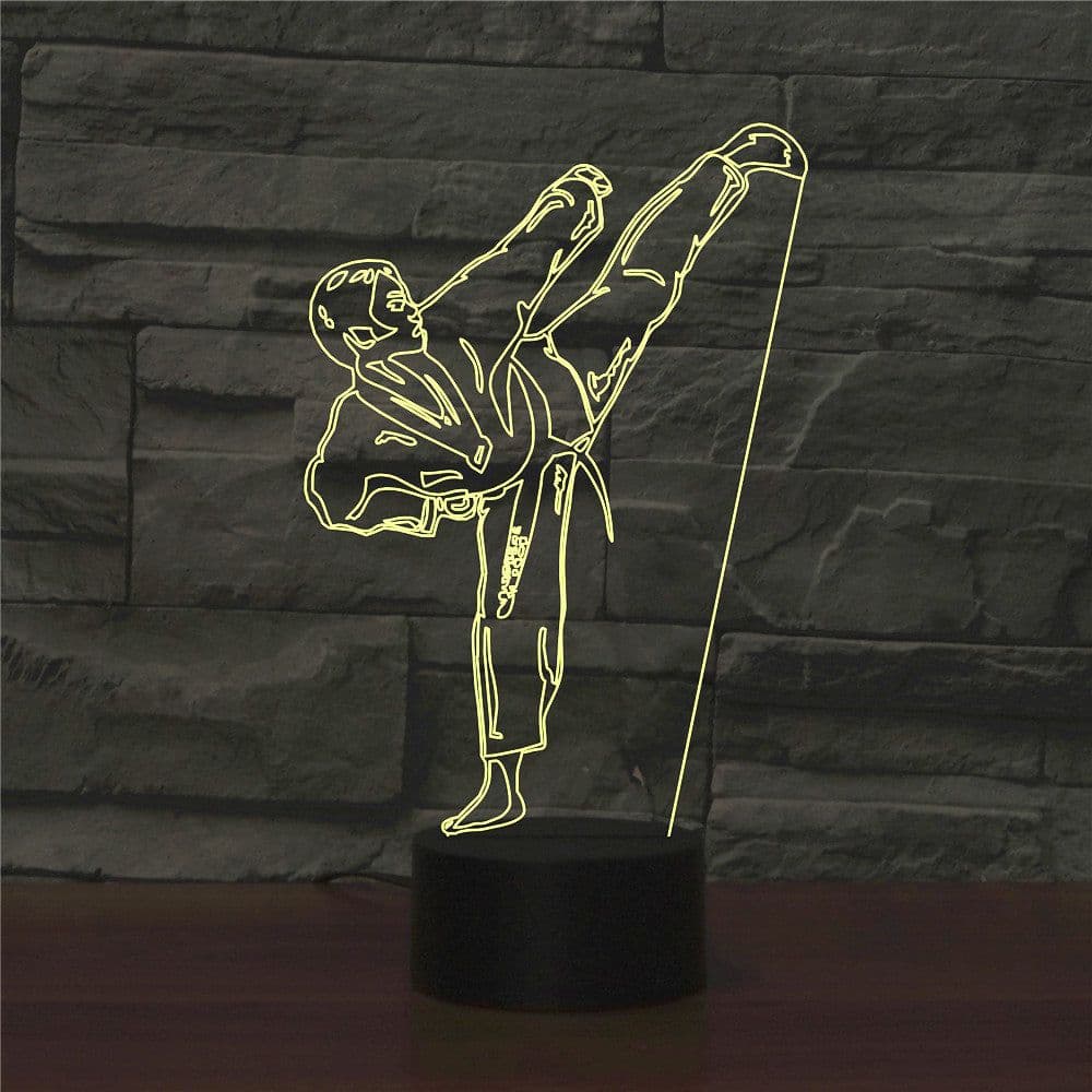 image-Karate 3D light, colorful touch remote control light, LED light
