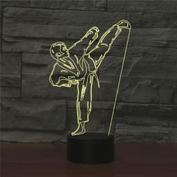 image-Karate 3D light, colorful touch remote control light, LED light