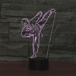 image-Karate 3D light, colorful touch remote control light, LED light