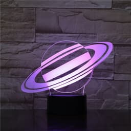 image-Nine planets series 3D small night light touch color changing table lamp
