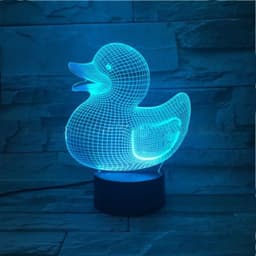 image-Little yellow duck 3D night light creative cartoon table lamp