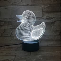 image-Little yellow duck 3D night light creative cartoon table lamp