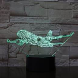 image-Custom 3d Lamp Airplane Hologram Baby Night Light Cool Name Customization Nightlight for Child Bedroom Decor 3d Led Night Light