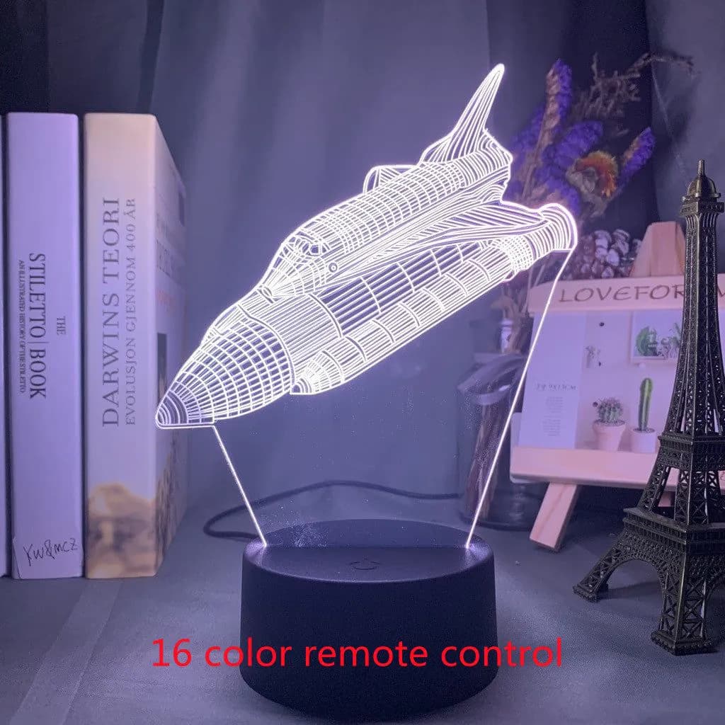 image-Custom 3d Lamp Airplane Hologram Baby Night Light Cool Name Customization Nightlight for Child Bedroom Decor 3d Led Night Light
