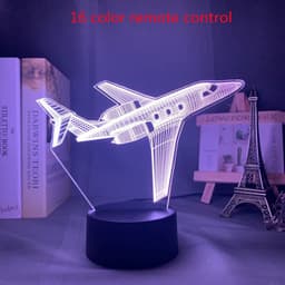 image-Custom 3d Lamp Airplane Hologram Baby Night Light Cool Name Customization Nightlight for Child Bedroom Decor 3d Led Night Light