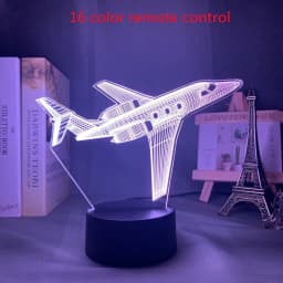 image-Custom 3d Lamp Airplane Hologram Baby Night Light Cool Name Customization Nightlight for Child Bedroom Decor 3d Led Night Light