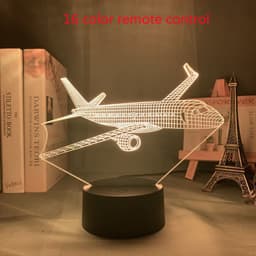 image-Custom 3d Lamp Airplane Hologram Baby Night Light Cool Name Customization Nightlight for Child Bedroom Decor 3d Led Night Light