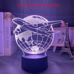 image-Custom 3d Lamp Airplane Hologram Baby Night Light Cool Name Customization Nightlight for Child Bedroom Decor 3d Led Night Light