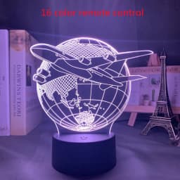 image-Custom 3d Lamp Airplane Hologram Baby Night Light Cool Name Customization Nightlight for Child Bedroom Decor 3d Led Night Light