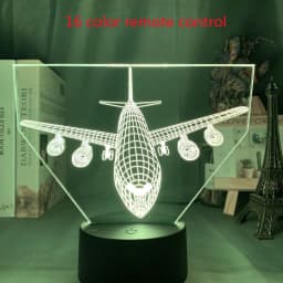 image-Custom 3d Lamp Airplane Hologram Baby Night Light Cool Name Customization Nightlight for Child Bedroom Decor 3d Led Night Light