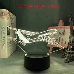 image-Custom 3d Lamp Airplane Hologram Baby Night Light Cool Name Customization Nightlight for Child Bedroom Decor 3d Led Night Light