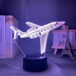image-Custom 3d Lamp Airplane Hologram Baby Night Light Cool Name Customization Nightlight for Child Bedroom Decor 3d Led Night Light