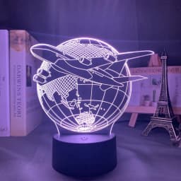 image-Custom 3d Lamp Airplane Hologram Baby Night Light Cool Name Customization Nightlight for Child Bedroom Decor 3d Led Night Light
