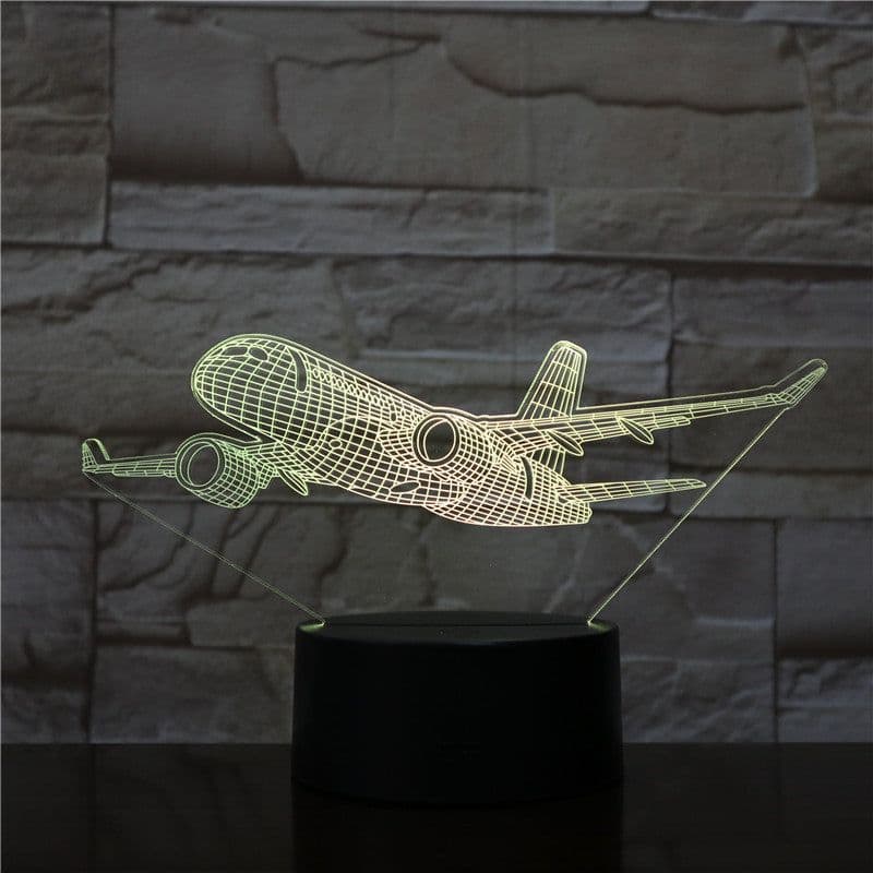 image-Custom 3d Lamp Airplane Hologram Baby Night Light Cool Name Customization Nightlight for Child Bedroom Decor 3d Led Night Light