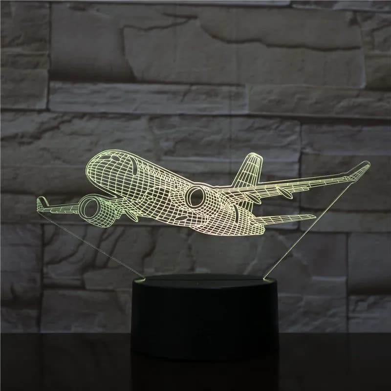 image-Custom 3d Lamp Airplane Hologram Baby Night Light Cool Name Customization Nightlight for Child Bedroom Decor 3d Led Night Light