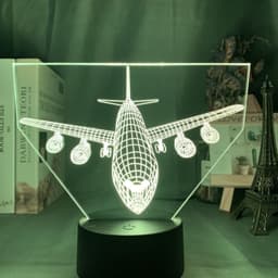 image-Custom 3d Lamp Airplane Hologram Baby Night Light Cool Name Customization Nightlight for Child Bedroom Decor 3d Led Night Light
