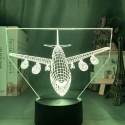 image-Custom 3d Lamp Airplane Hologram Baby Night Light Cool Name Customization Nightlight for Child Bedroom Decor 3d Led Night Light